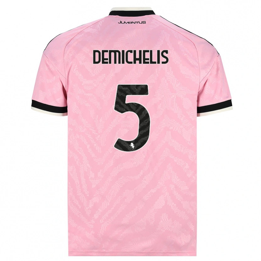 Danxen Børn Emanuele Demichelis #5 Pink Sort Udebane Spillertrøjer 2026/27 Trøje T-Shirt