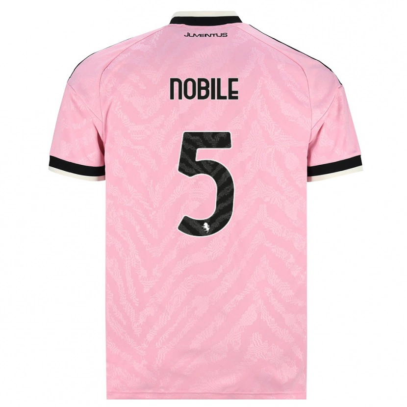 Danxen Børn Riccardo Nobile #5 Pink Sort Udebane Spillertrøjer 2026/27 Trøje T-Shirt