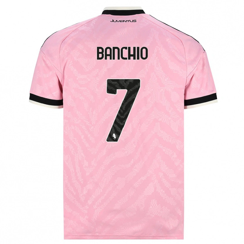 Danxen Børn Gianluca Banchio #7 Pink Sort Udebane Spillertrøjer 2026/27 Trøje T-Shirt