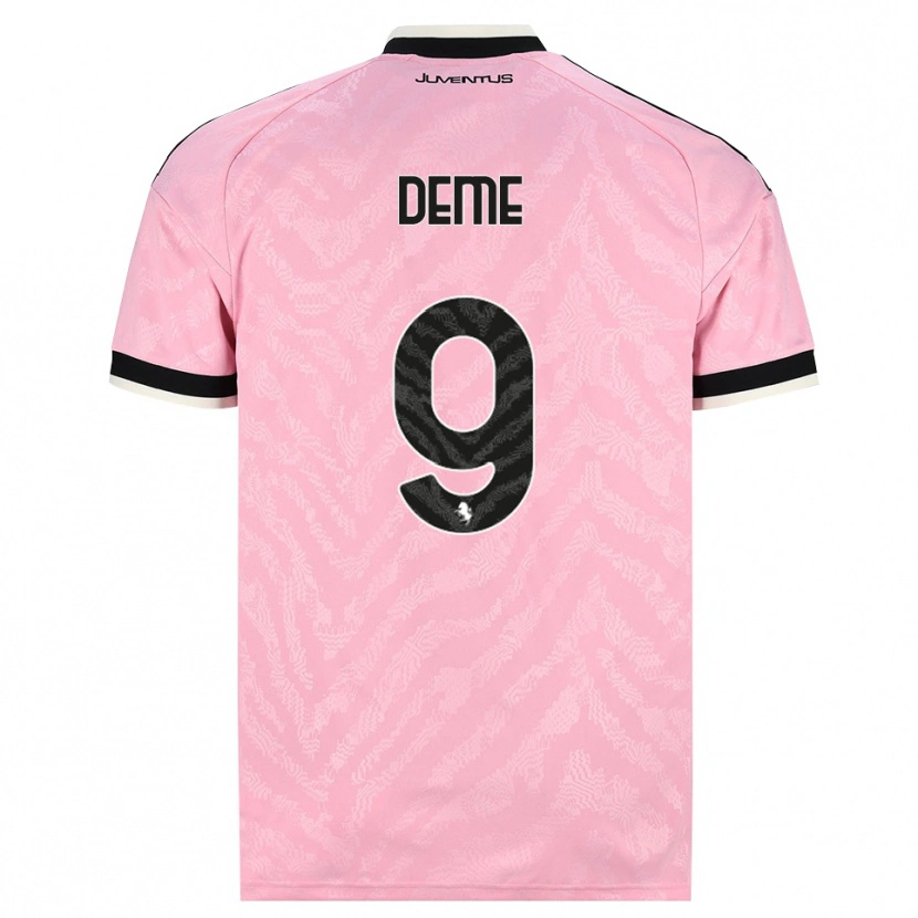Danxen Børn Serigne Deme #9 Pink Sort Udebane Spillertrøjer 2026/27 Trøje T-Shirt