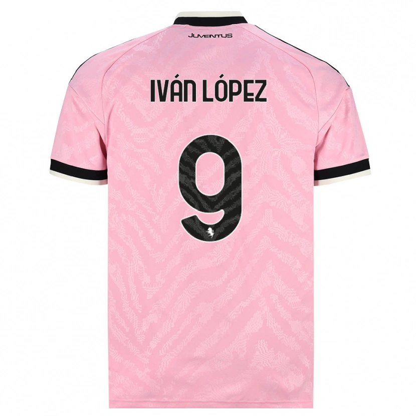 Danxen Børn Iván López #9 Pink Sort Udebane Spillertrøjer 2026/27 Trøje T-Shirt