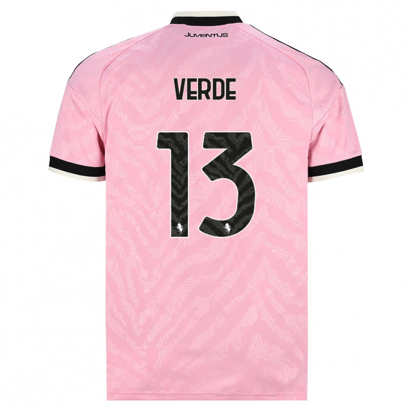 Danxen Børn Francesco Verde #13 Pink Sort Udebane Spillertrøjer 2026/27 Trøje T-Shirt