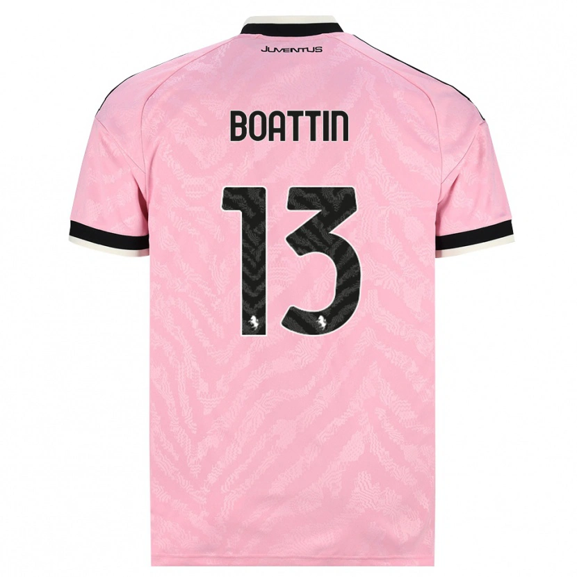 Danxen Børn Lisa Boattin #13 Pink Sort Udebane Spillertrøjer 2026/27 Trøje T-Shirt