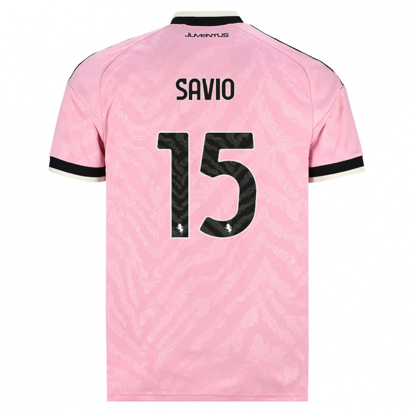 Danxen Børn Federico Savio #15 Pink Sort Udebane Spillertrøjer 2026/27 Trøje T-Shirt
