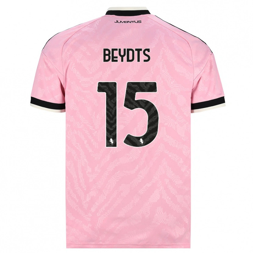 Danxen Børn Antoine Beydts #15 Pink Sort Udebane Spillertrøjer 2026/27 Trøje T-Shirt