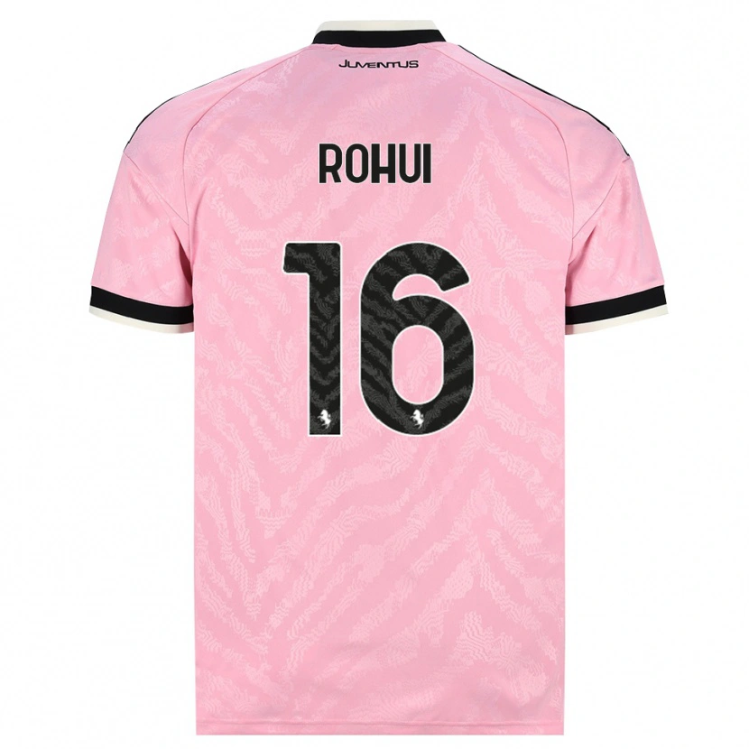 Danxen Børn Jonas Rohui #16 Pink Sort Udebane Spillertrøjer 2026/27 Trøje T-Shirt