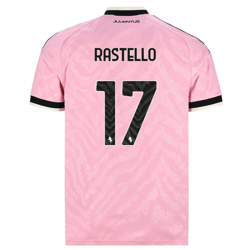Danxen Børn Edoardo Rastello #17 Pink Sort Udebane Spillertrøjer 2026/27 Trøje T-Shirt