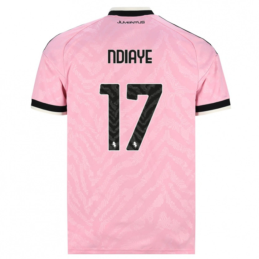 Danxen Børn Modou Ndiaye #17 Pink Sort Udebane Spillertrøjer 2026/27 Trøje T-Shirt