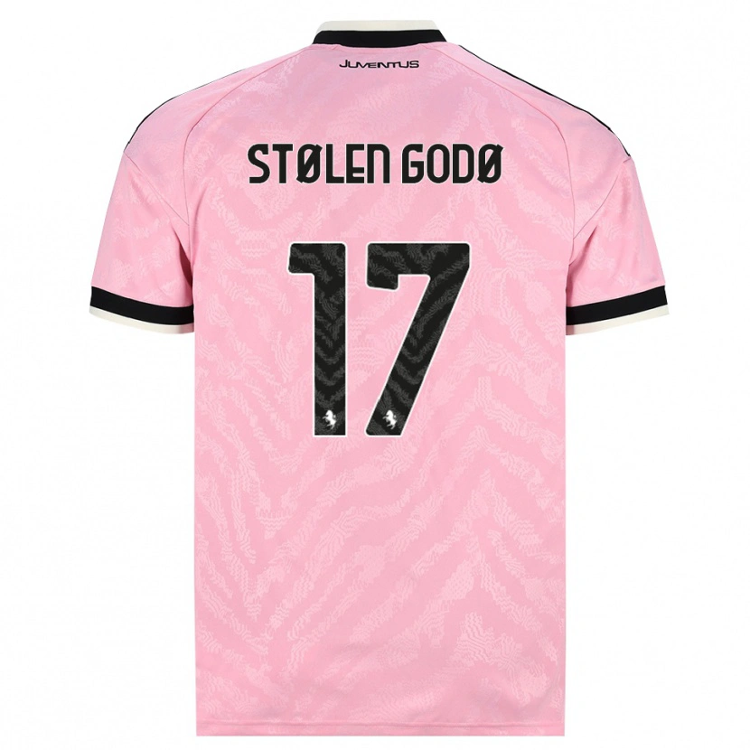Danxen Børn Emma Stølen Godø #17 Pink Sort Udebane Spillertrøjer 2026/27 Trøje T-Shirt