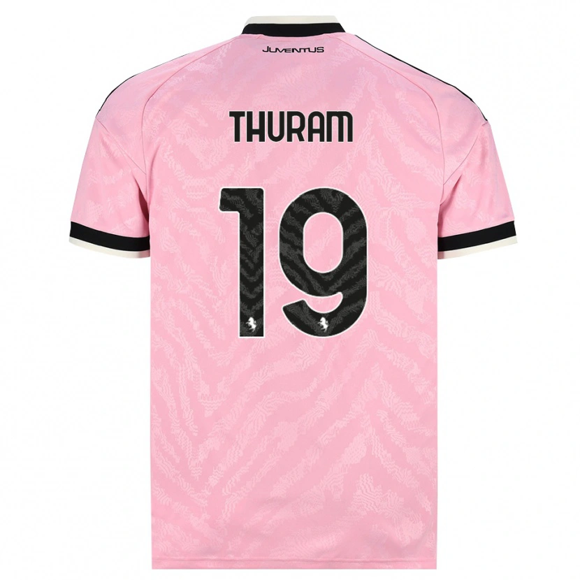 Danxen Børn Khéphren Thuram #19 Pink Sort Udebane Spillertrøjer 2026/27 Trøje T-Shirt
