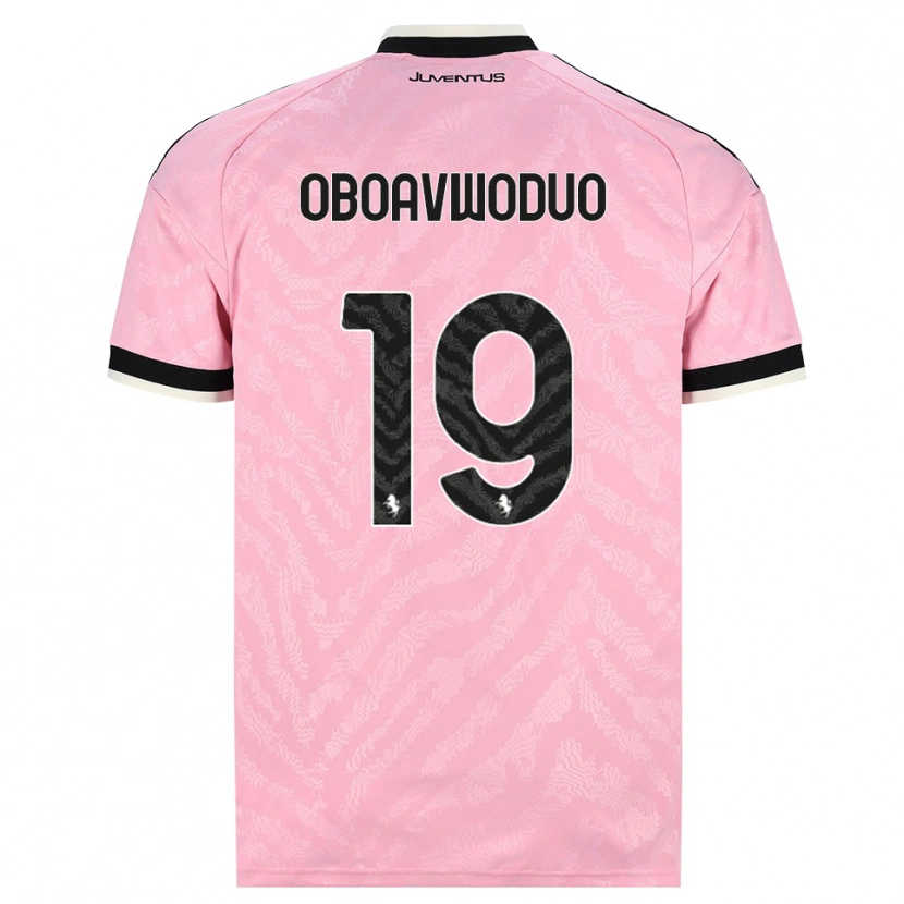 Danxen Børn Justin Oboavwoduo #19 Pink Sort Udebane Spillertrøjer 2026/27 Trøje T-Shirt