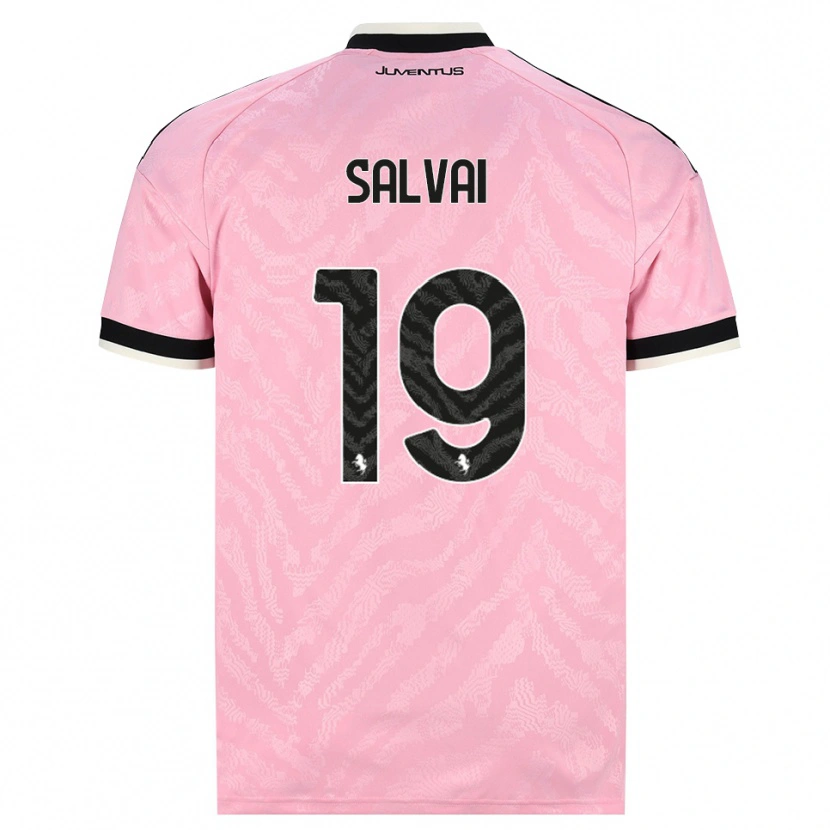 Danxen Børn Pietro Salvai #19 Pink Sort Udebane Spillertrøjer 2026/27 Trøje T-Shirt