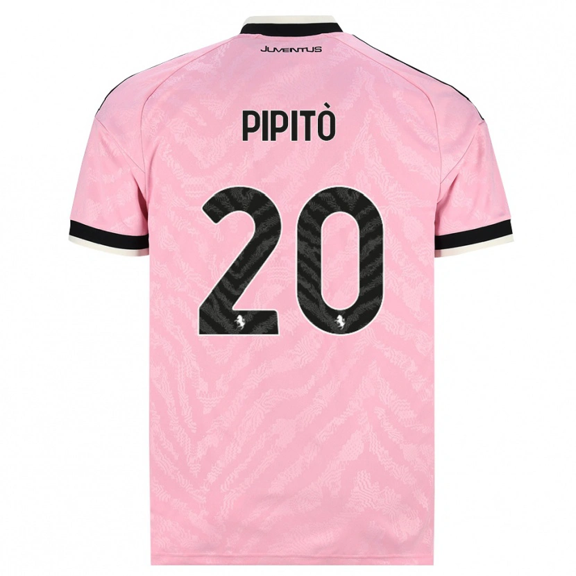 Danxen Børn Giuseppe Pipitò #20 Pink Sort Udebane Spillertrøjer 2026/27 Trøje T-Shirt