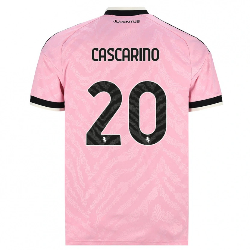 Danxen Børn Estelle Cascarino #20 Pink Sort Udebane Spillertrøjer 2026/27 Trøje T-Shirt