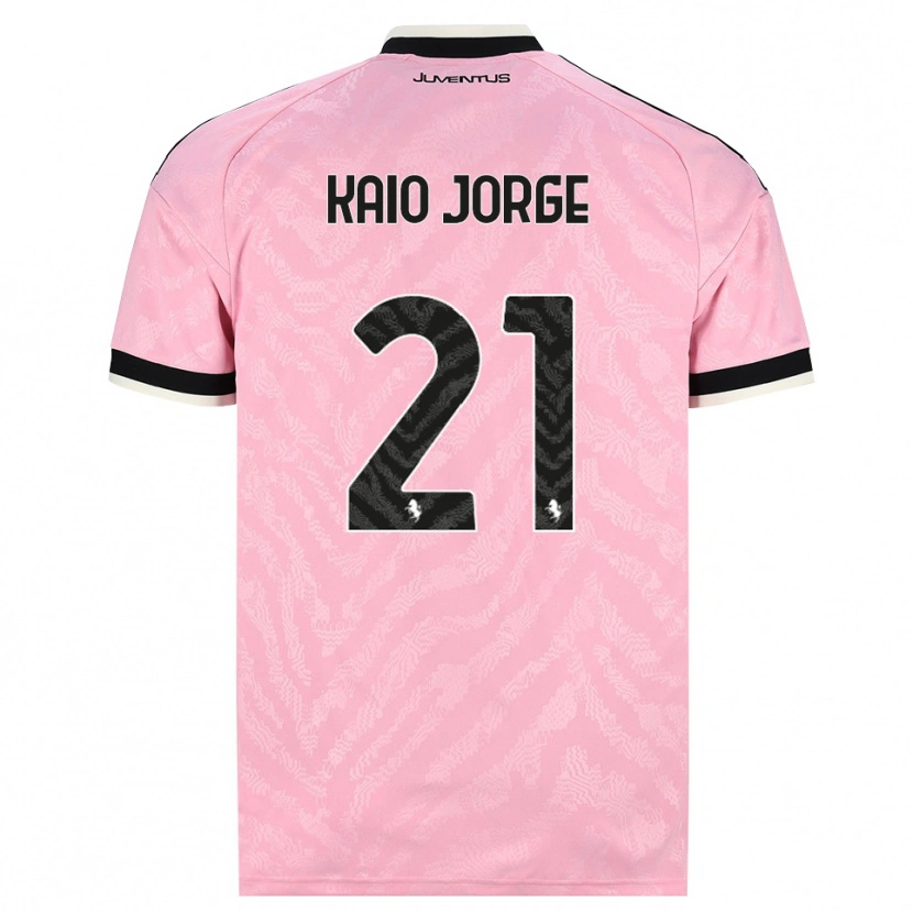 Danxen Børn Kaio Jorge #21 Pink Sort Udebane Spillertrøjer 2026/27 Trøje T-Shirt