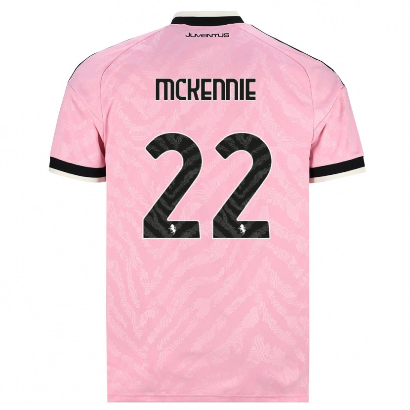 Danxen Børn Weston Mckennie #22 Pink Sort Udebane Spillertrøjer 2026/27 Trøje T-Shirt