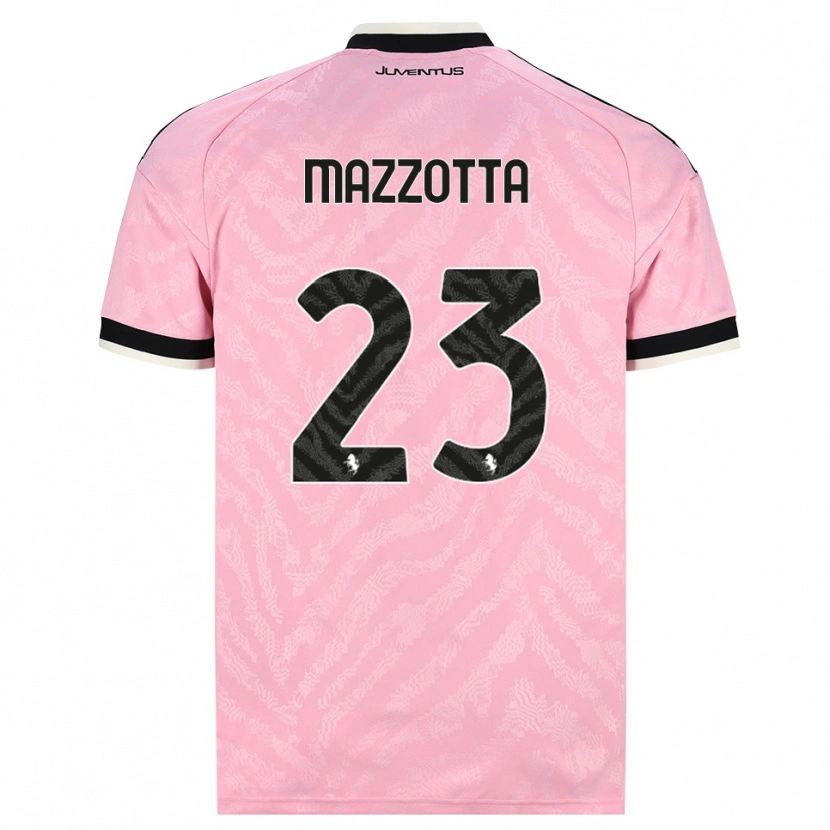 Danxen Børn Raphael Mazzotta #23 Pink Sort Udebane Spillertrøjer 2026/27 Trøje T-Shirt