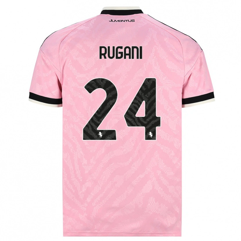Danxen Børn Daniele Rugani #24 Pink Sort Udebane Spillertrøjer 2026/27 Trøje T-Shirt