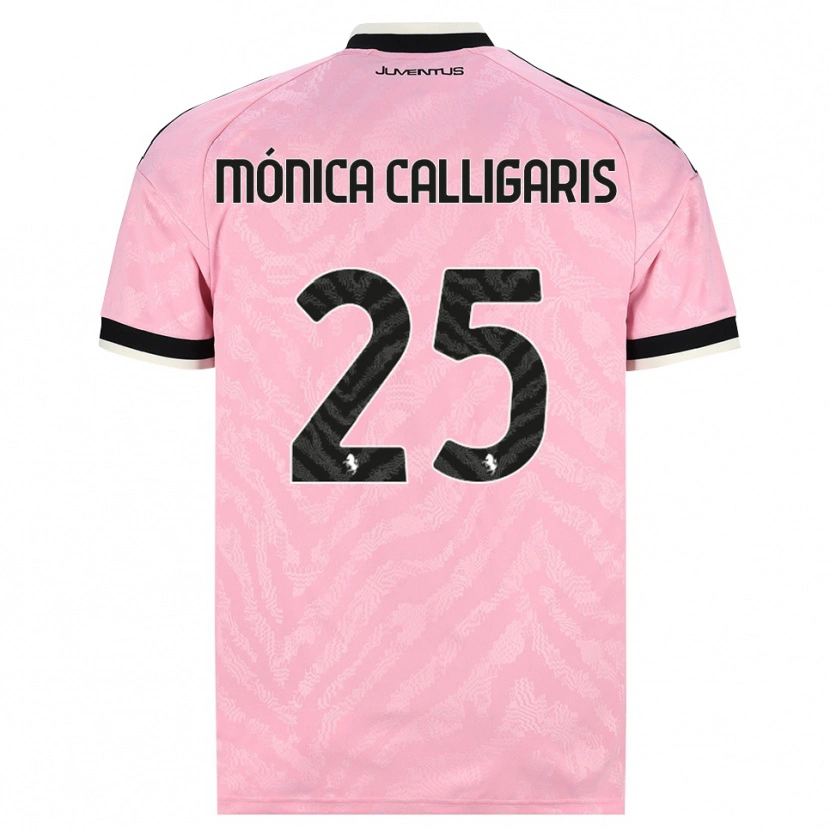 Danxen Børn Viola Mónica Calligaris #25 Pink Sort Udebane Spillertrøjer 2026/27 Trøje T-Shirt