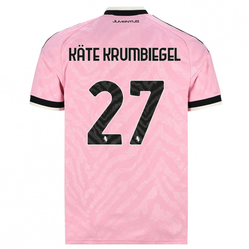 Danxen Børn Paulina Käte Krumbiegel #27 Pink Sort Udebane Spillertrøjer 2026/27 Trøje T-Shirt