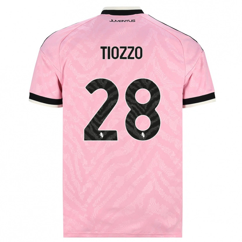Danxen Børn Marco Tiozzo #28 Pink Sort Udebane Spillertrøjer 2026/27 Trøje T-Shirt