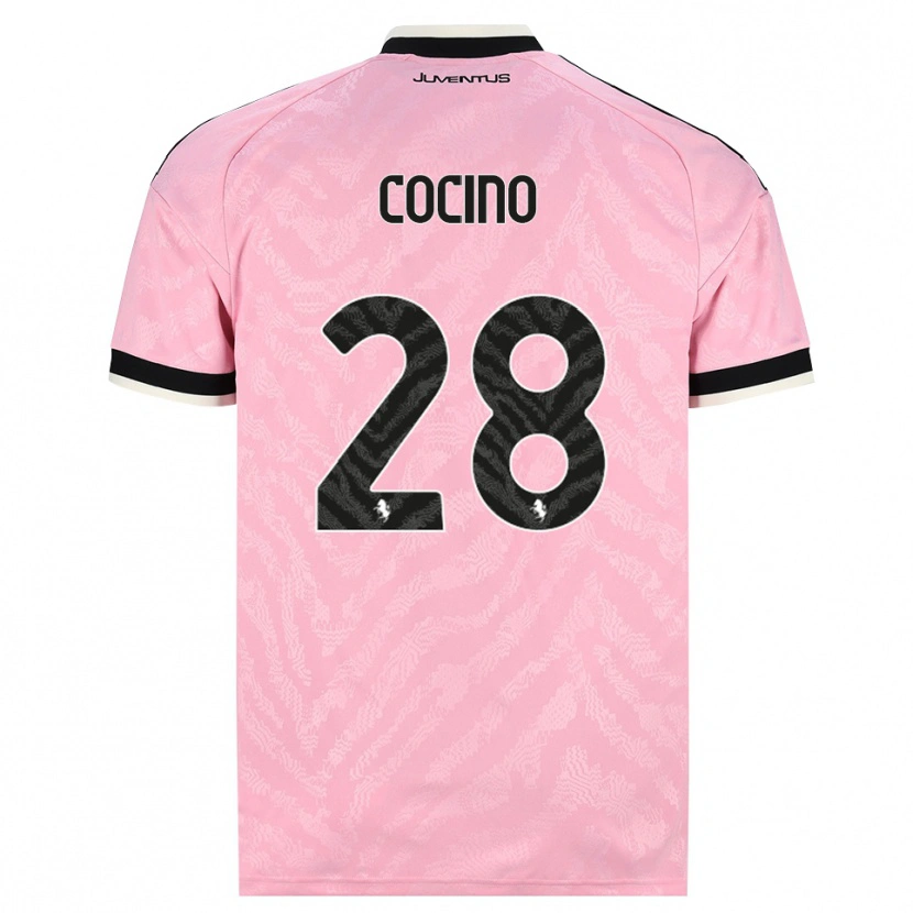Danxen Børn Martina Cocino #28 Pink Sort Udebane Spillertrøjer 2026/27 Trøje T-Shirt
