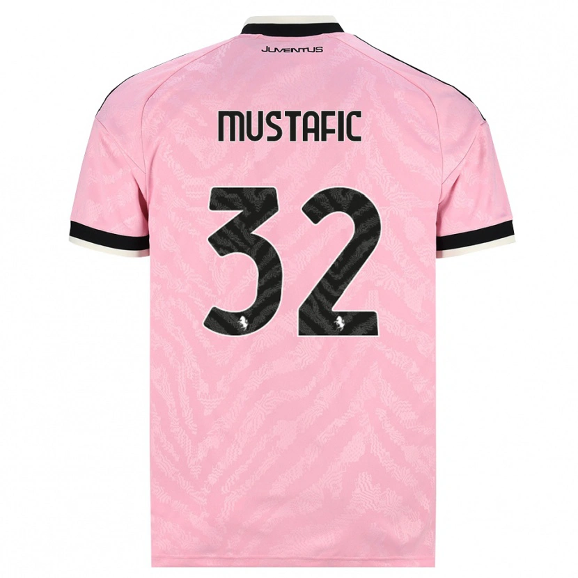 Danxen Børn Emma Mustafic #32 Pink Sort Udebane Spillertrøjer 2026/27 Trøje T-Shirt