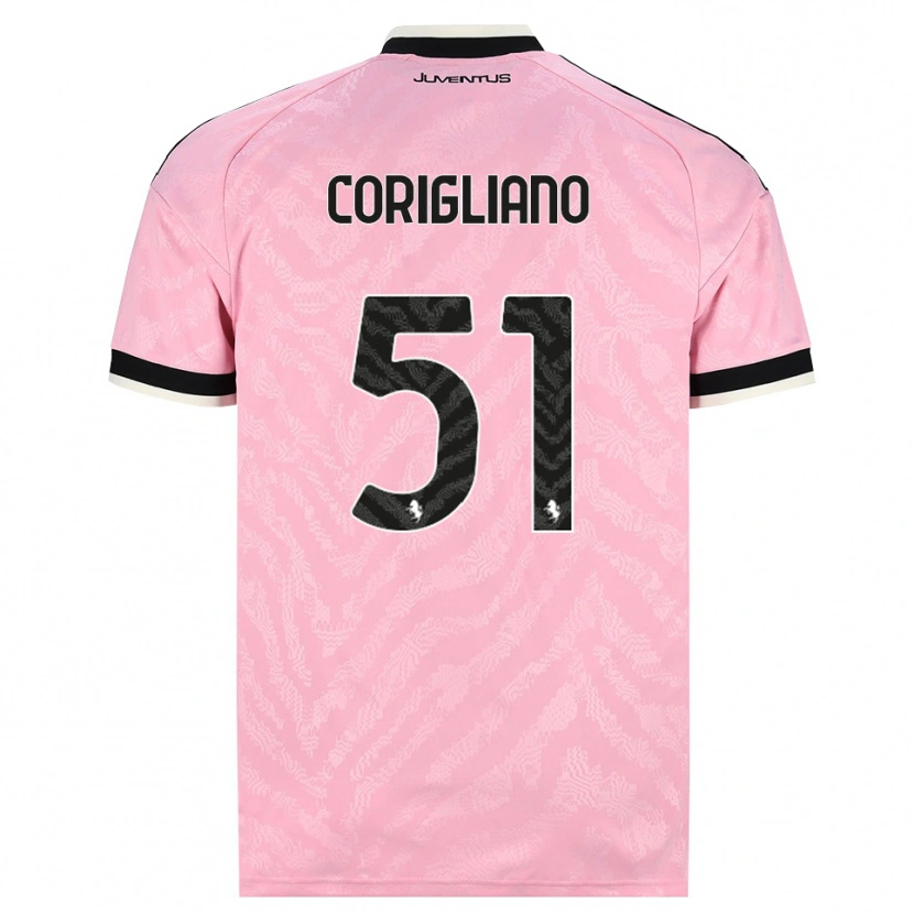 Danxen Børn Thomas Corigliano #51 Pink Sort Udebane Spillertrøjer 2026/27 Trøje T-Shirt