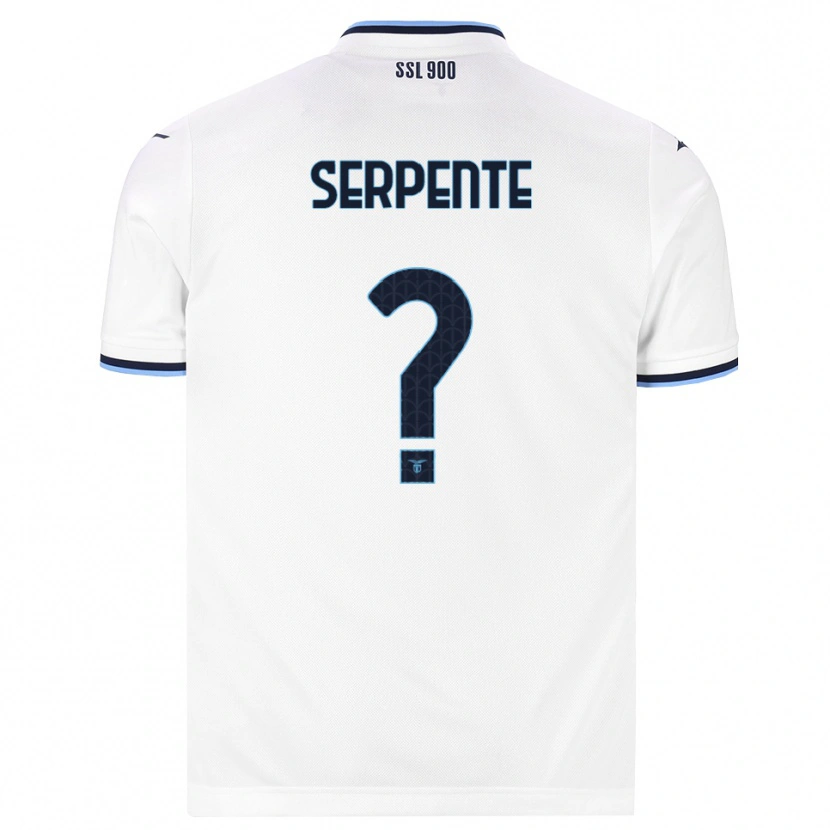 Danxen Børn Fabiano Serpente #0 Hvid Marineblå Udebane Spillertrøjer 2026/27 Trøje T-Shirt