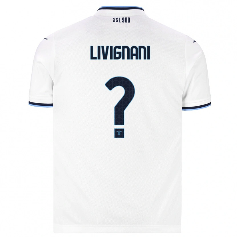 Danxen Børn Gioia Livignani #0 Hvid Marineblå Udebane Spillertrøjer 2026/27 Trøje T-Shirt