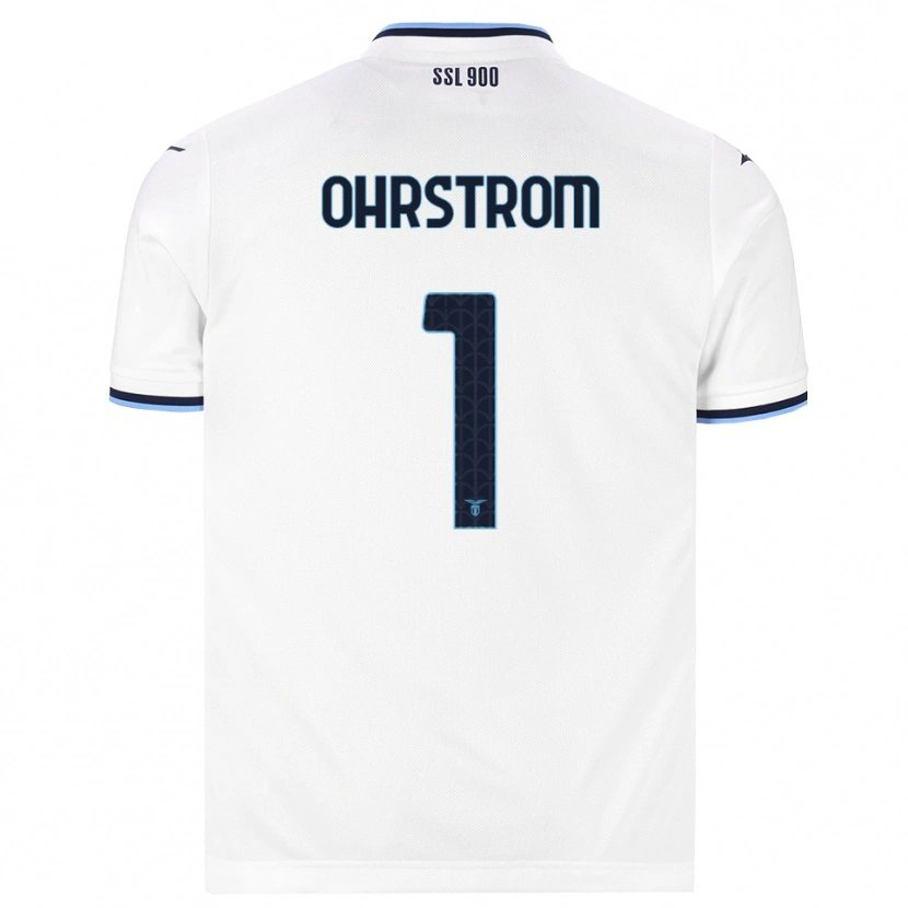 Danxen Børn Stephanie Ohrstrom #1 Hvid Marineblå Udebane Spillertrøjer 2026/27 Trøje T-Shirt