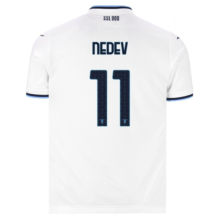 Danxen Børn Kaloyan Nedev #11 Hvid Marineblå Udebane Spillertrøjer 2026/27 Trøje T-Shirt