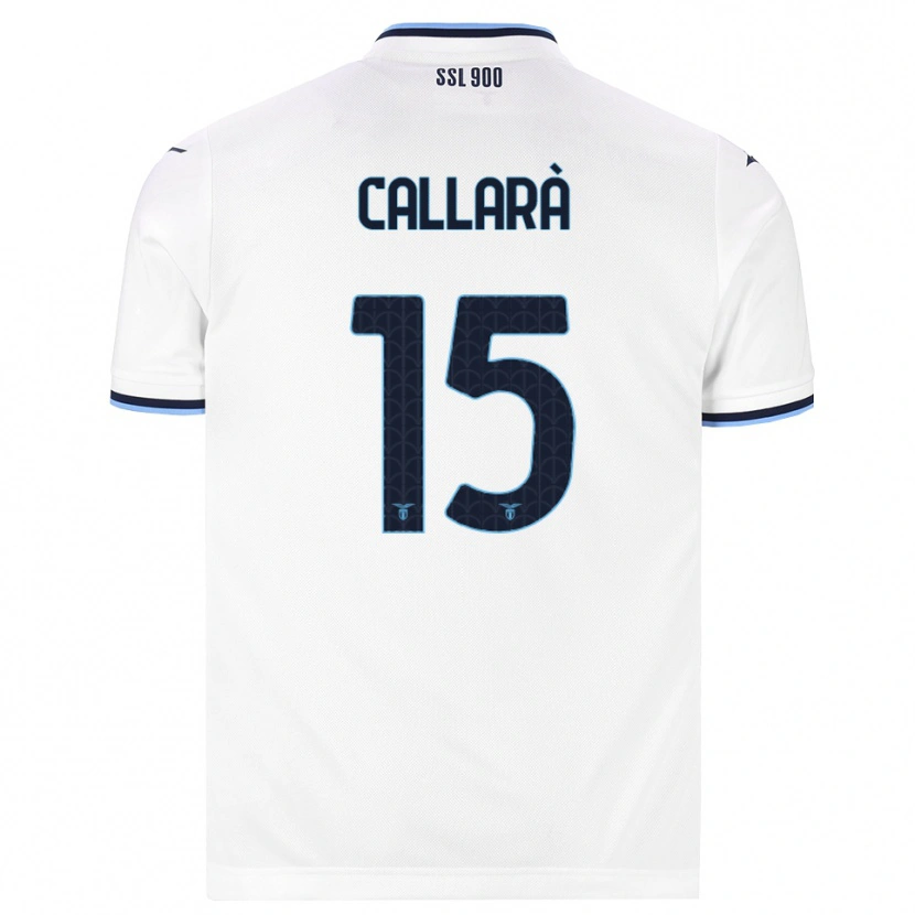 Danxen Børn Nicholas Callarà #15 Hvid Marineblå Udebane Spillertrøjer 2026/27 Trøje T-Shirt
