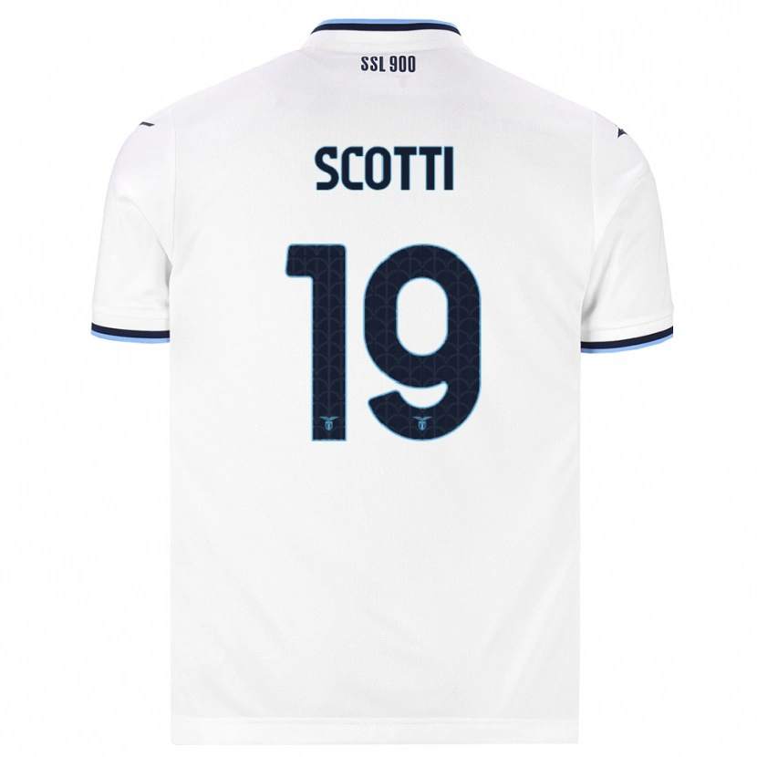Danxen Børn Asia Scotti #19 Hvid Marineblå Udebane Spillertrøjer 2026/27 Trøje T-Shirt