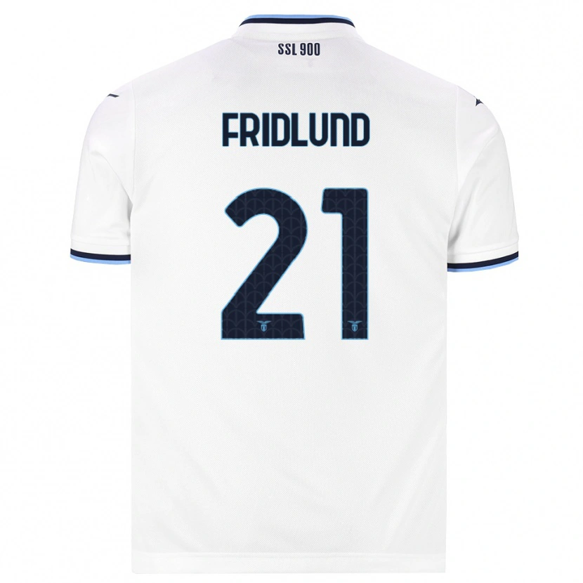 Danxen Børn Johanne Fridlund #21 Hvid Marineblå Udebane Spillertrøjer 2026/27 Trøje T-Shirt