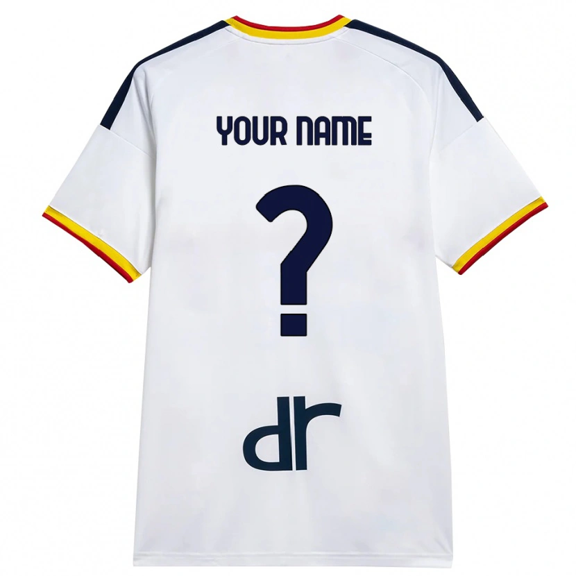 Danxen Børn Dit Navn #0 Hvid Gul Rød Udebane Spillertrøjer 2026/27 Trøje T-Shirt