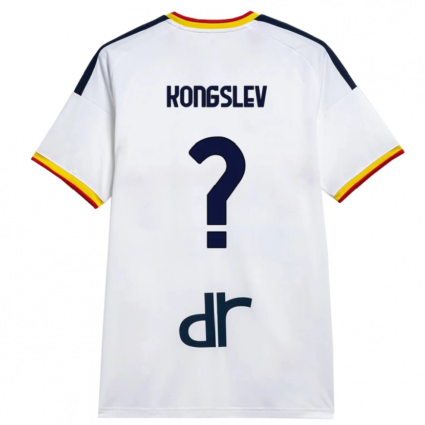 Danxen Børn Frederik Kongslev #0 Hvid Gul Rød Udebane Spillertrøjer 2026/27 Trøje T-Shirt