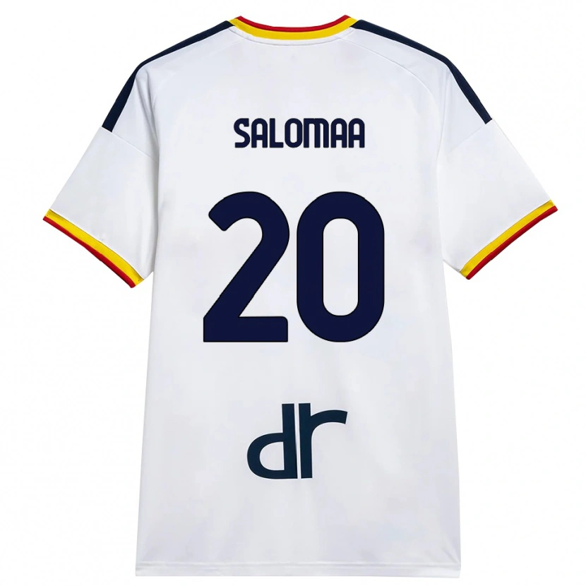 Danxen Børn Henri Salomaa #20 Hvid Gul Rød Udebane Spillertrøjer 2026/27 Trøje T-Shirt