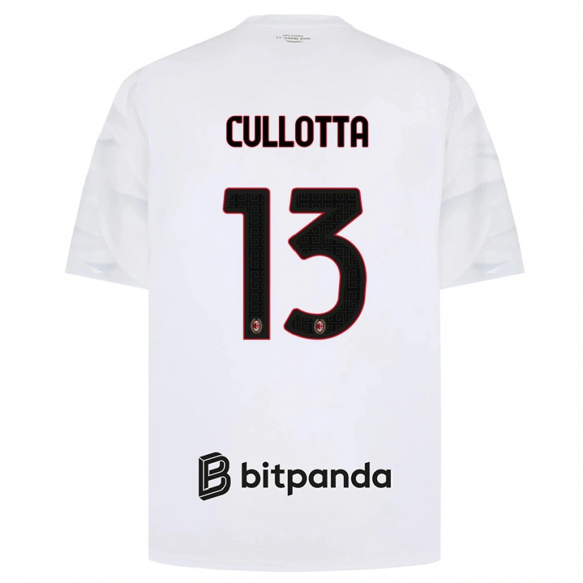 Danxen Børn Andrea Cullotta #13 Hvid Rød Sort Udebane Spillertrøjer 2026/27 Trøje T-Shirt
