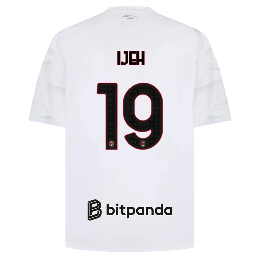 Danxen Børn Evelyn Ijeh #19 Hvid Rød Sort Udebane Spillertrøjer 2026/27 Trøje T-Shirt