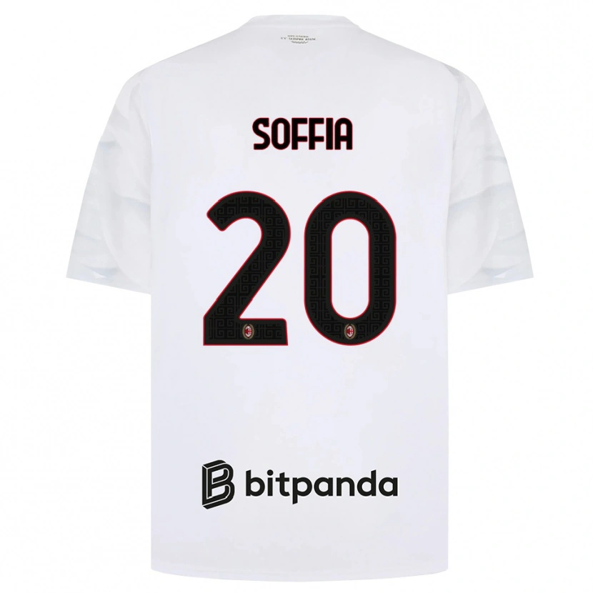 Danxen Børn Angelica Soffia #20 Hvid Rød Sort Udebane Spillertrøjer 2026/27 Trøje T-Shirt