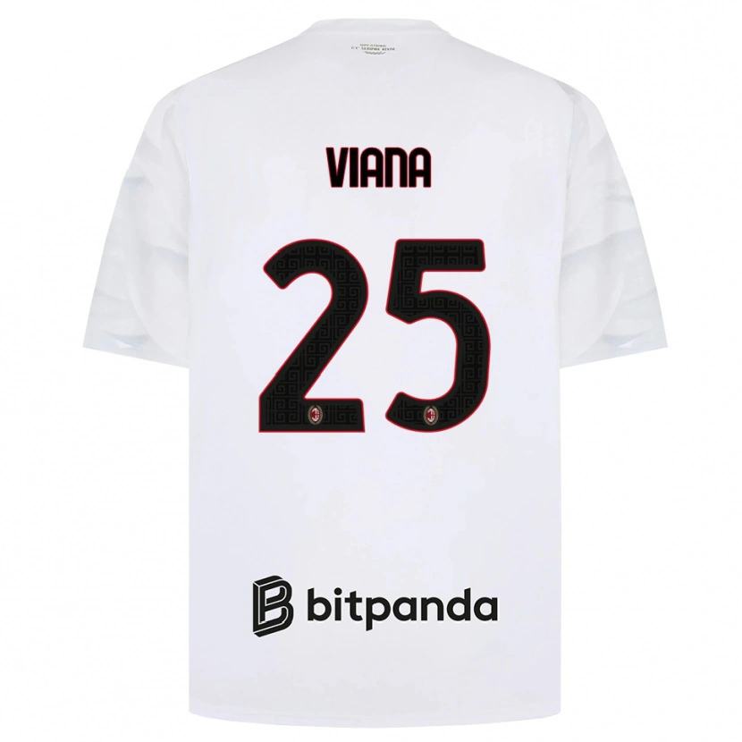 Danxen Børn Viana Seedorf #25 Hvid Rød Sort Udebane Spillertrøjer 2026/27 Trøje T-Shirt