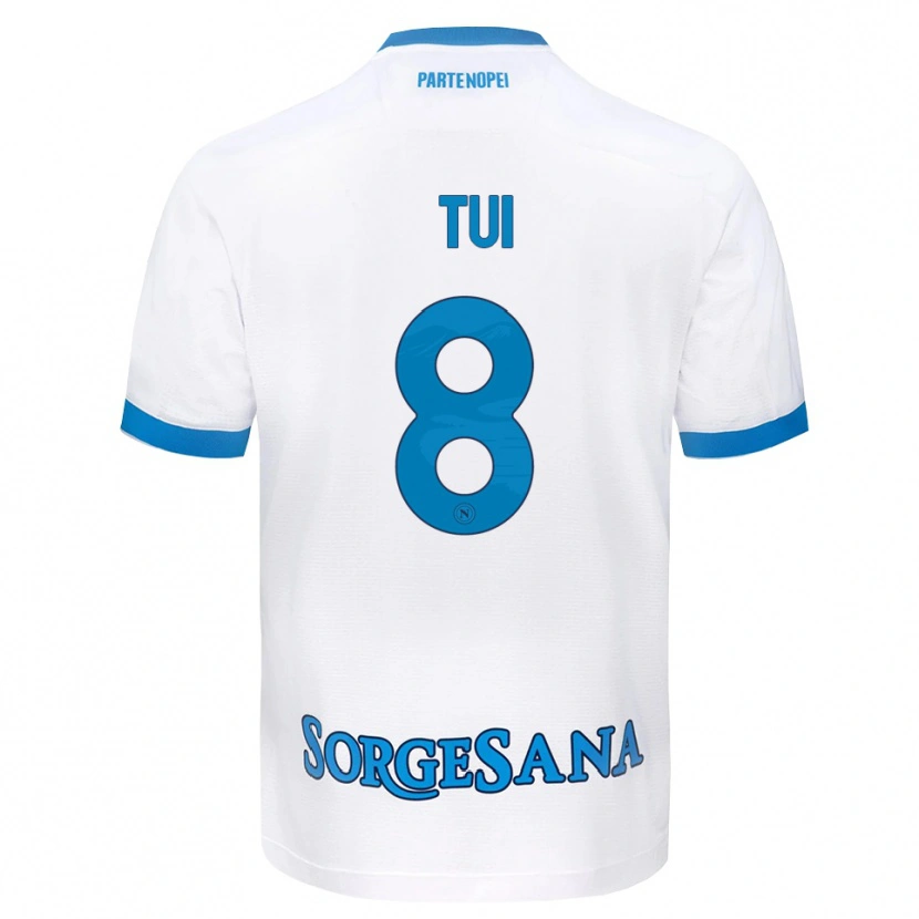 Danxen Børn Sara Tui #8 Hvid Himmelblå Udebane Spillertrøjer 2026/27 Trøje T-Shirt