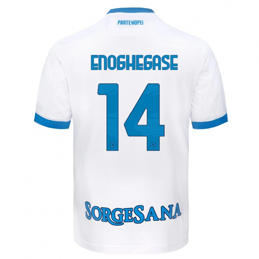 Danxen Børn Favour Enoghegase #14 Hvid Himmelblå Udebane Spillertrøjer 2026/27 Trøje T-Shirt