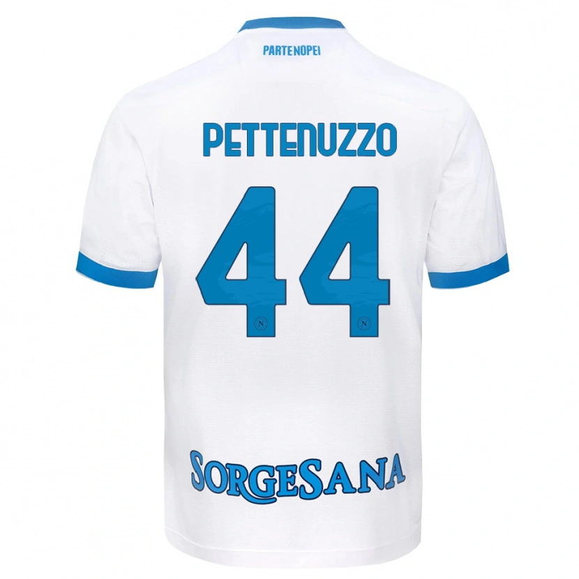 Danxen Børn Tecla Pettenuzzo #44 Hvid Himmelblå Udebane Spillertrøjer 2026/27 Trøje T-Shirt