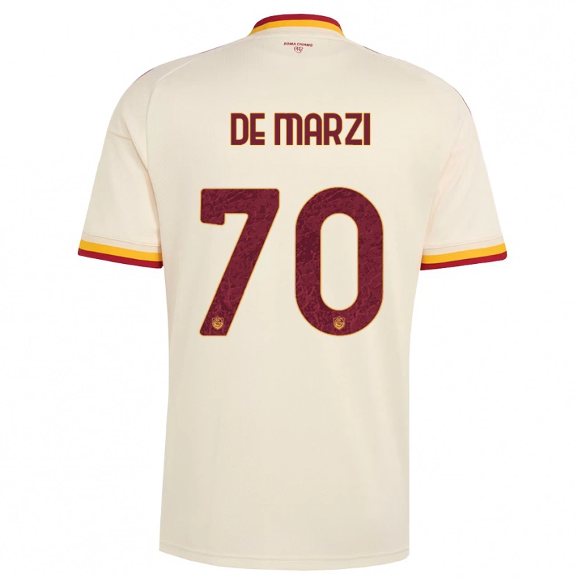 Danxen Børn Giorgio De Marzi #70 Champagne Rød Gul Udebane Spillertrøjer 2026/27 Trøje T-Shirt