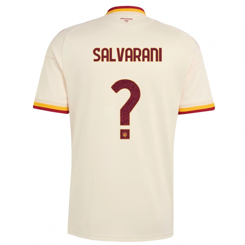 Danxen Børn Mattia Salvarani #0 Champagne Rød Gul Udebane Spillertrøjer 2026/27 Trøje T-Shirt