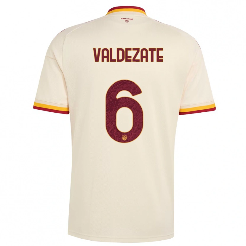 Danxen Børn Oihane Valdezate #6 Champagne Rød Gul Udebane Spillertrøjer 2026/27 Trøje T-Shirt
