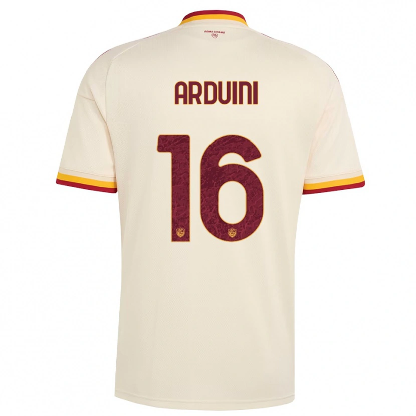 Danxen Børn Giacomo Arduini #16 Champagne Rød Gul Udebane Spillertrøjer 2026/27 Trøje T-Shirt