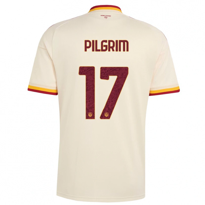 Danxen Børn Alayah Pilgrim #17 Champagne Rød Gul Udebane Spillertrøjer 2026/27 Trøje T-Shirt